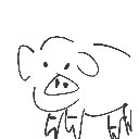ぶーちゃん🐖 の絵: ぶた