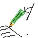 おもち の絵: えんぴつ