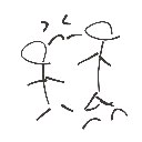 こた の絵: けんか