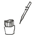 くろ の絵: つまようじ