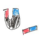 りん の絵: じしゃく
