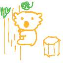 あお の絵: こあらのまーち