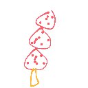 あひゃ の絵: いちごあめ