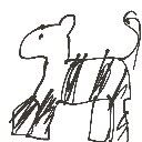 あひゃ の絵: しまうま
