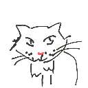 (´⌯  ̫⌯`) の絵: ねこ