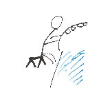 信楽たぬき の絵: つり