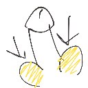 よろちくびんびん の絵: きんたま