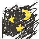 しぐれ の絵: よる