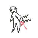 かくちん の絵: ぎっくりごし