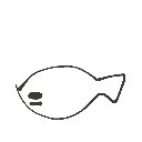 しおり の絵: ひらめ