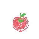 めい の絵: りんご