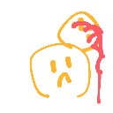 ななみ の絵: たんこぶ