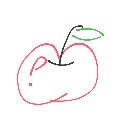葛餅 の絵: りんご