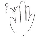 みき の絵: ゆび