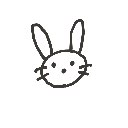 りく の絵: うさぎ