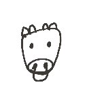 りく の絵: うし