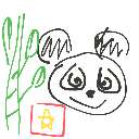 れん の絵: ぱんだ