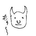 sky man の絵: うし