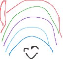 おかか の絵: にじ