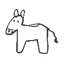 かつどん の絵: ろば