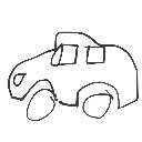 ひがしお の絵: くるま