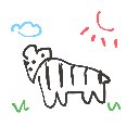 古本屋🦀 の絵: しまうま