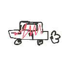 りーつー の絵: くるま