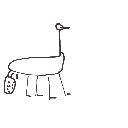reo の絵: だちょう