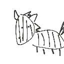 ゆきこ の絵: しまうま