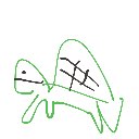 とり の絵: かめ
