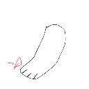 あいうおえ の絵: つまさき