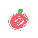 せお の絵: りんご