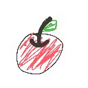 ゆきの の絵: りんご