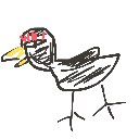 お母さん の絵: からす