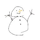 ゆきの の絵: ゆきだるま