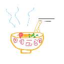 みやび の絵: らーめんだ