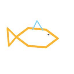 しーたさん の絵: めだか