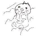お゛ぉ゛ の絵: らっこ