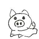 かのん の絵: ぶた
