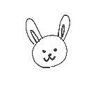 ゆうこ の絵: うさぎ